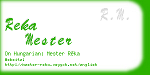 reka mester business card